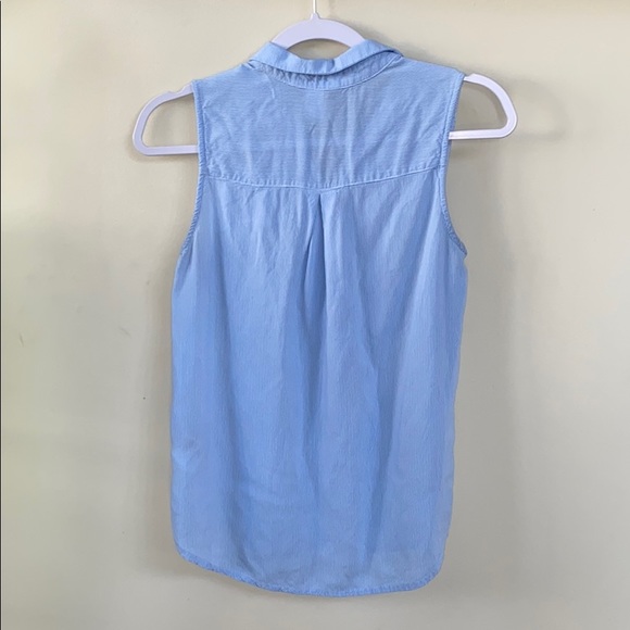 H&M Divided Blue Striped Button Up Top - Picture 2 of 4